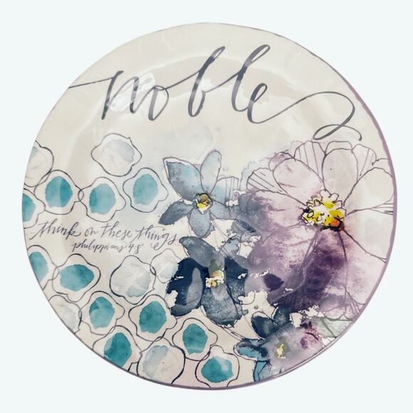 Mary & Martha think on these things Dessert Plates Set of 4 - Picture 4 of 10